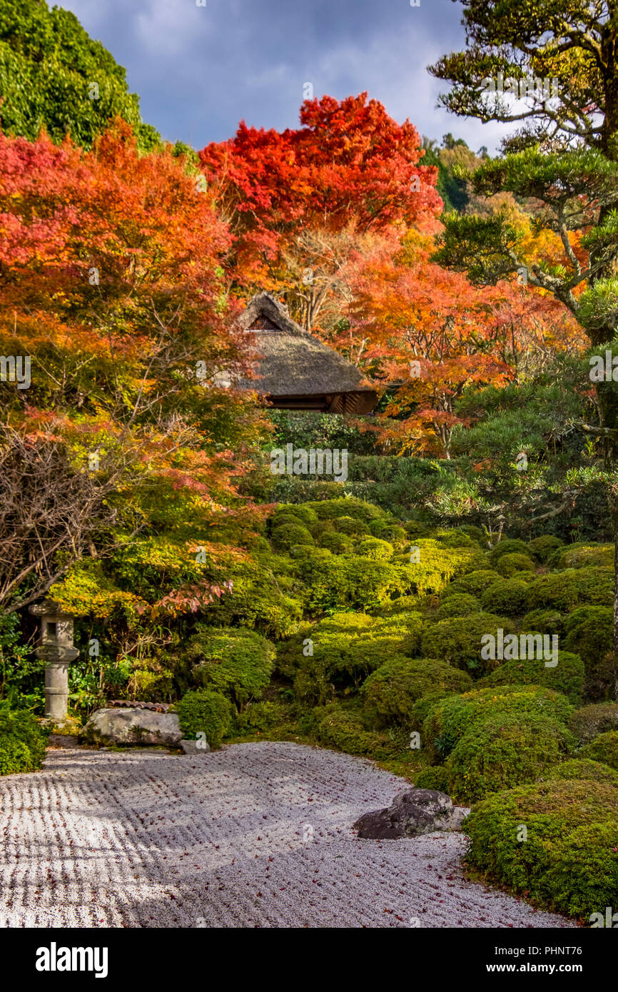 Autumn visit in Konpuku-ji Temple, Kyoto, Japan Stock Photo