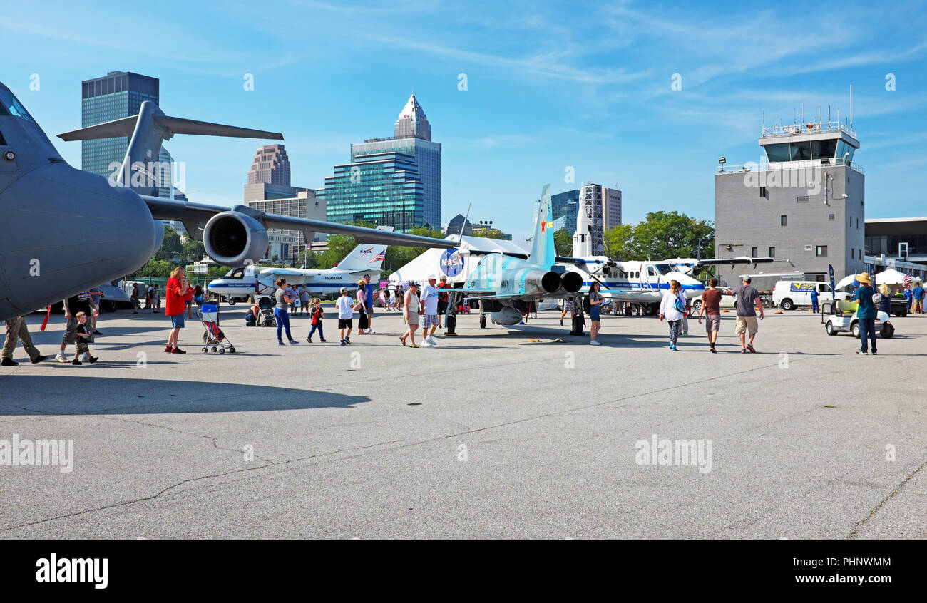 Cleveland, Ohio, USA. 1st September, 2018. The 54th Annual Cleveland Air Show at Burke Lakefront Airport in Cleveland, Ohio, USA over the USA Labor Day weekend holiday. Credit: Mark Kanning/Alamy Live News Stock Photo