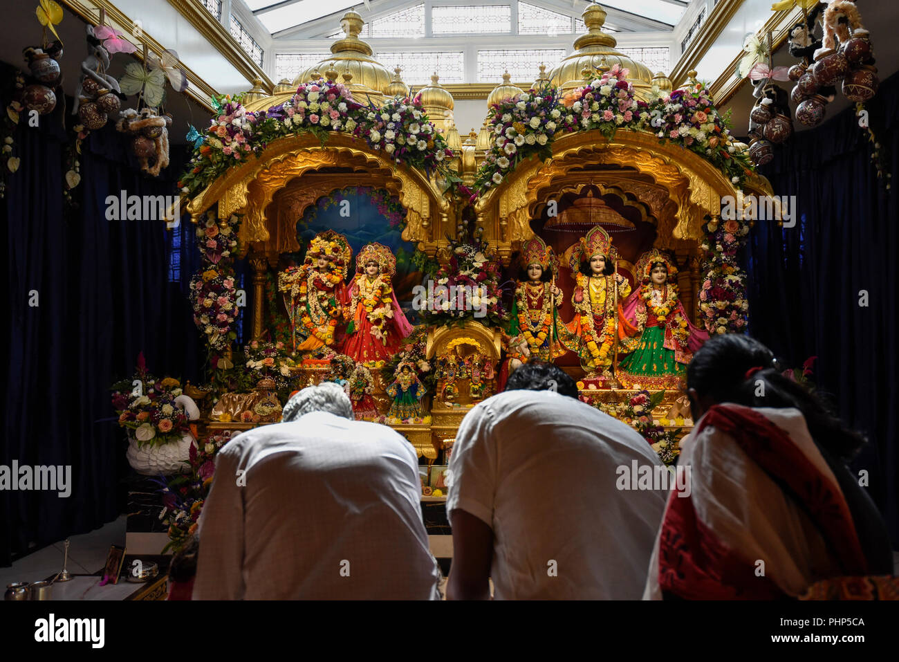 Prayers At The Temple Of Krishna High Resolution Stock Photography and