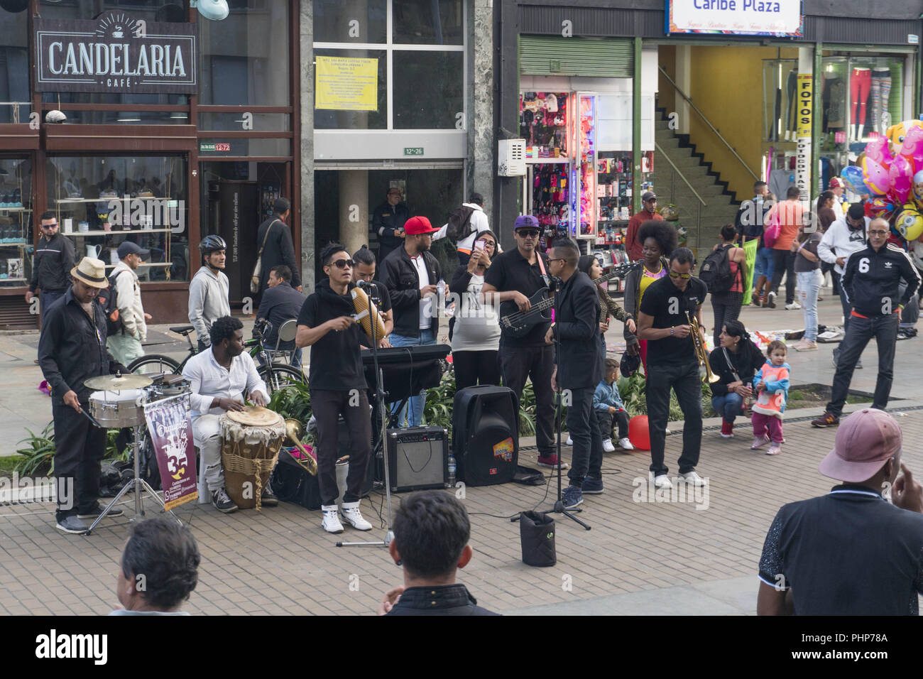 Barinas, Venezuela. 1 September 2018.  Venezuelan Orchestra ''la 35'', the members are from Venezuela playing in one of the most important avenues of the city of BogotÃƒÂ¡, due to the crisis in their country Credit: Daniel Garzon Herazo/ZUMA Wire/Alamy Live News Stock Photo