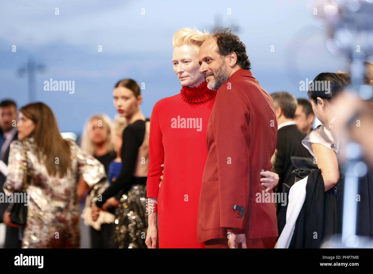 Venice, Italy. 01st Sep, 2018. Tilda Swinton and Luca Guadagnino attending the 'Suspiria' premiere at the 75th Venice International Film Festival at the Palazzo del Cinema on September 01, 2018 in Venice, Italy. | usage worldwide Credit: dpa/Alamy Live News Stock Photo