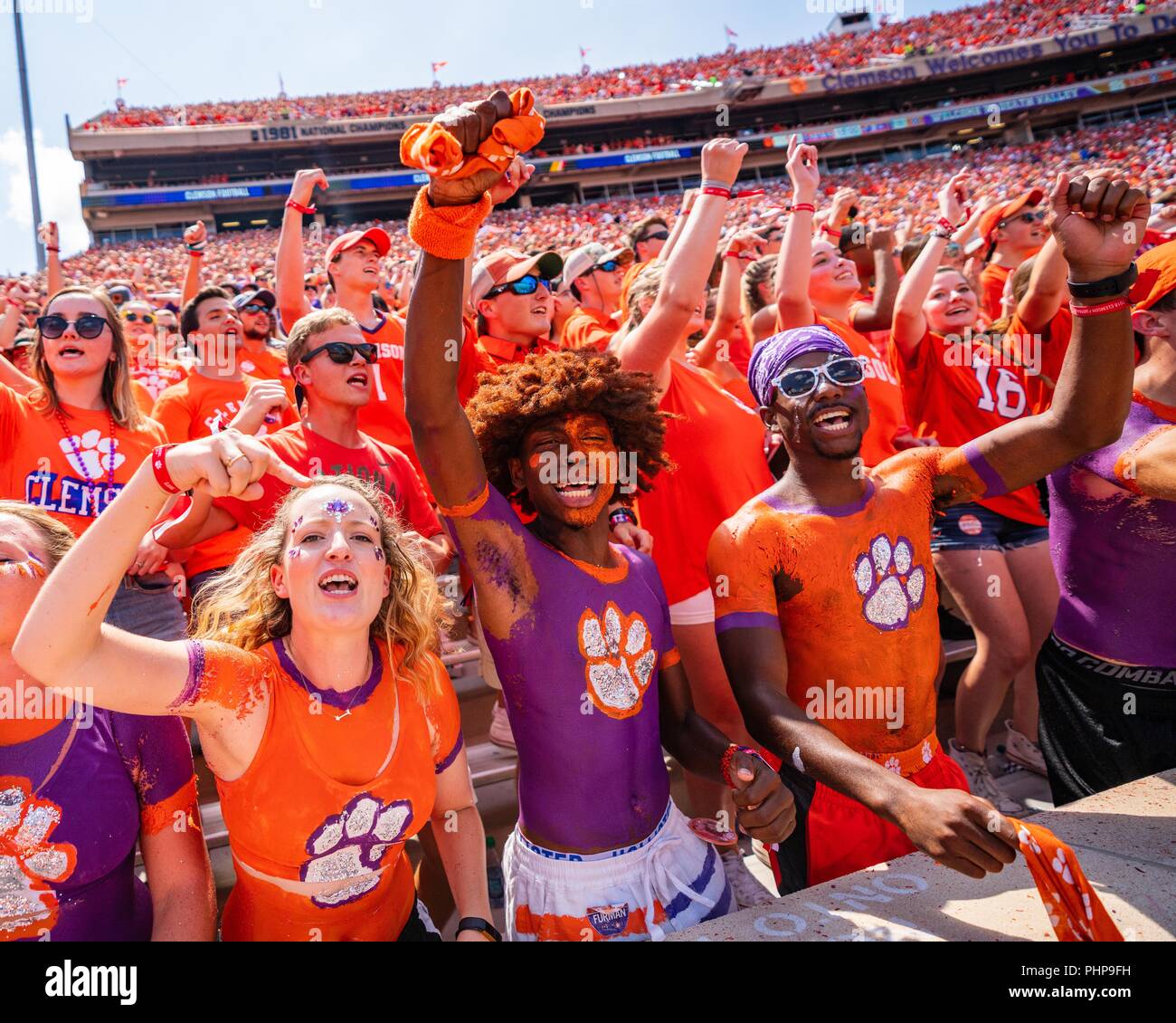 Clemson Student Fans During The Ncaa College Football Game