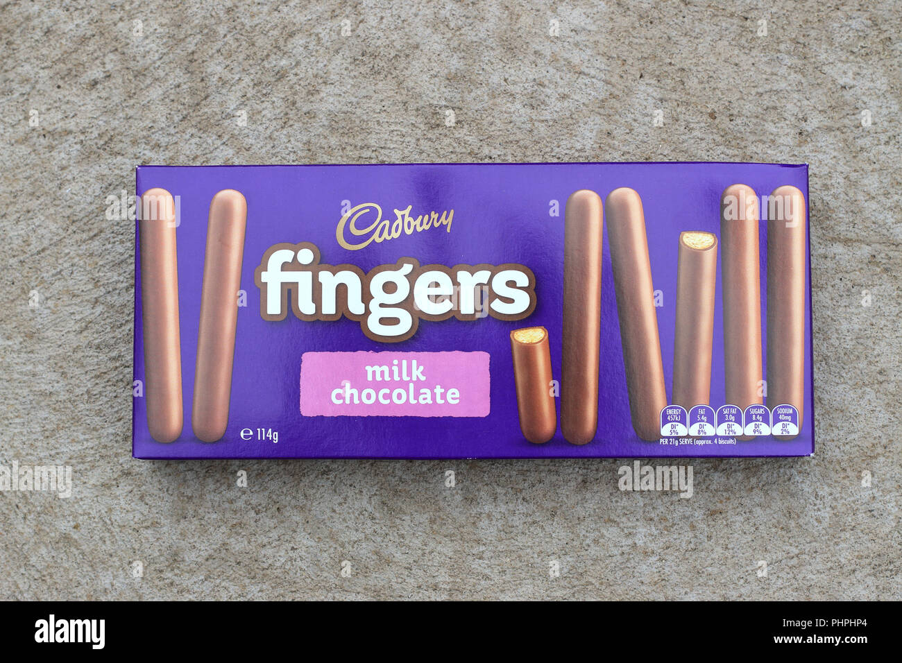 Cadbury Dairy Milk Chocolate Fingers isolated Stock Photo Alamy