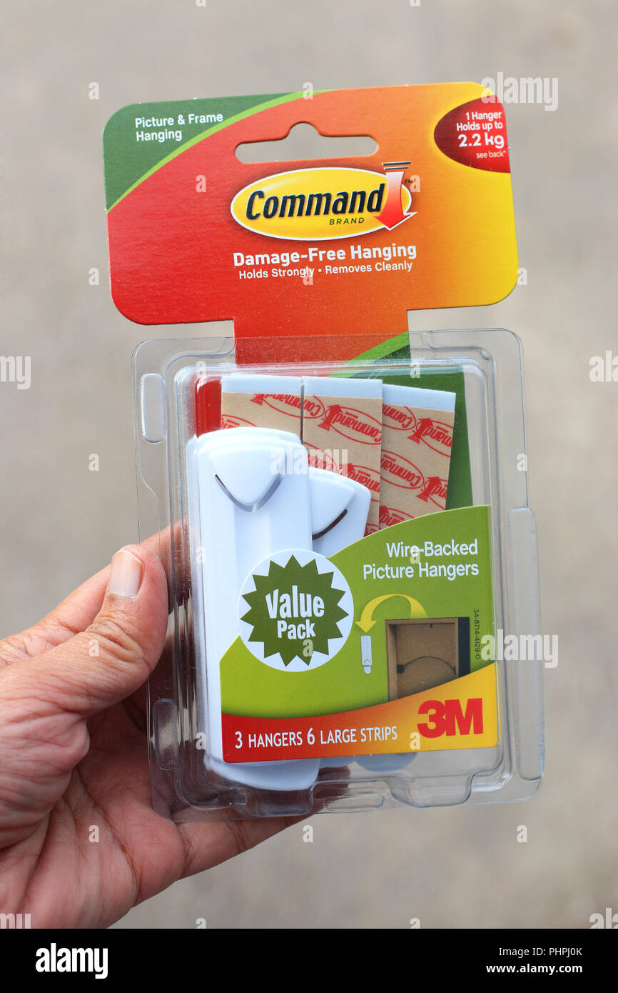 Command Picture Hangers Stock Photo