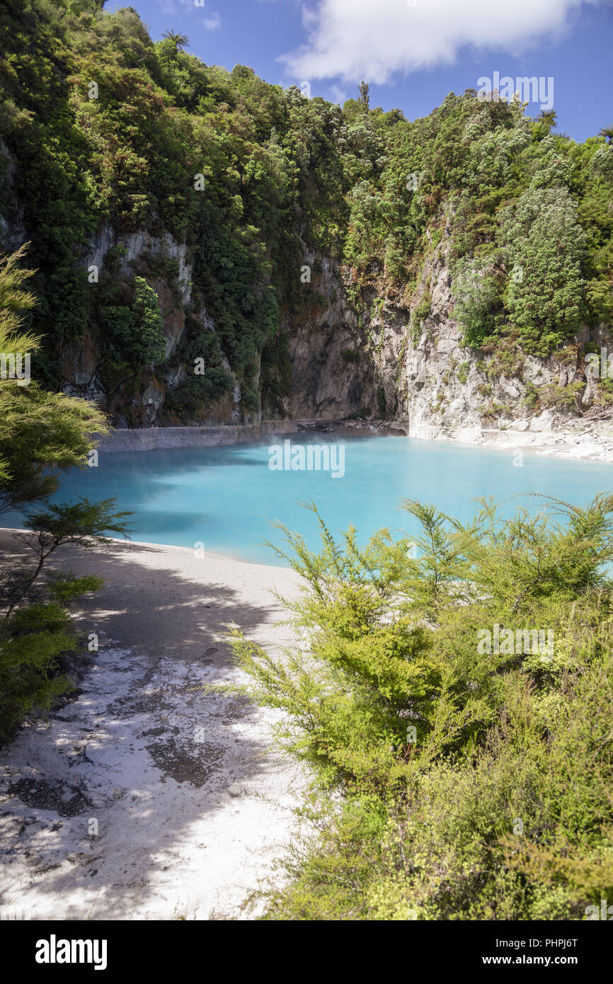 volcanic lake at waimangu Stock Photo - Alamy
