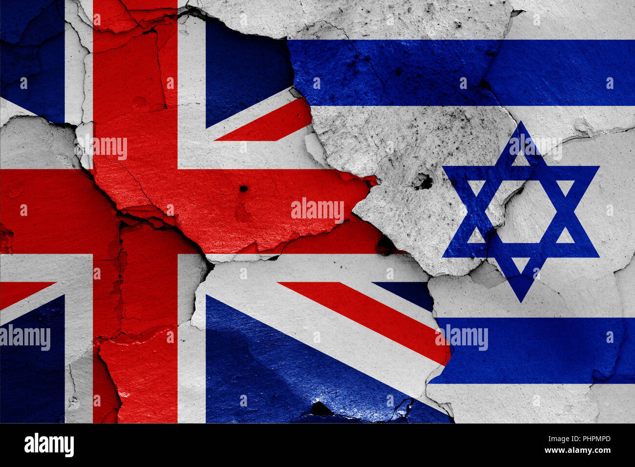 flags of UK and Israel Stock Photo Alamy