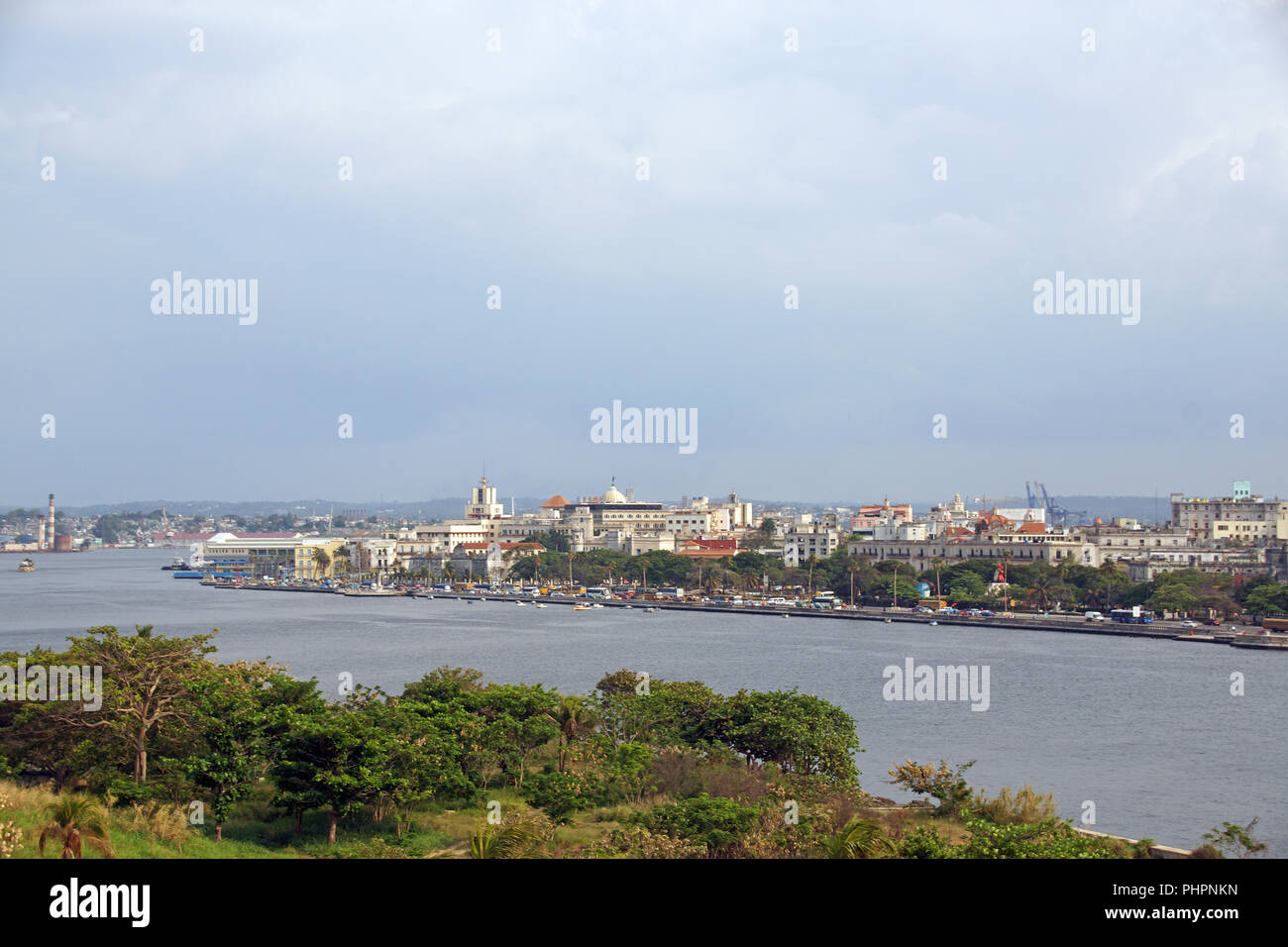 View on Havana's Skyline and Malecon, Kuba Stock Photo