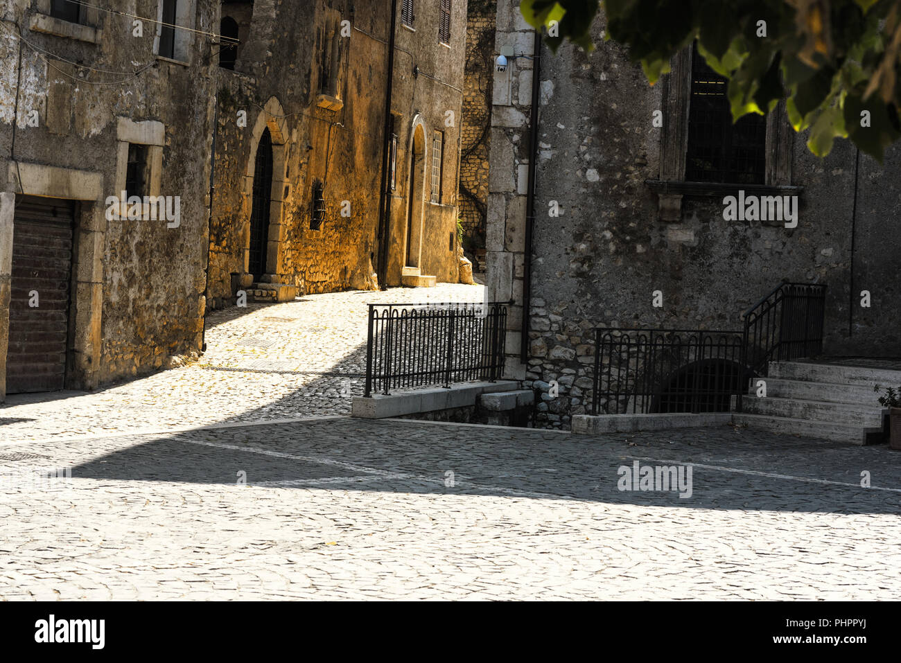 Sermoneta, a medieval hill village Stock Photo