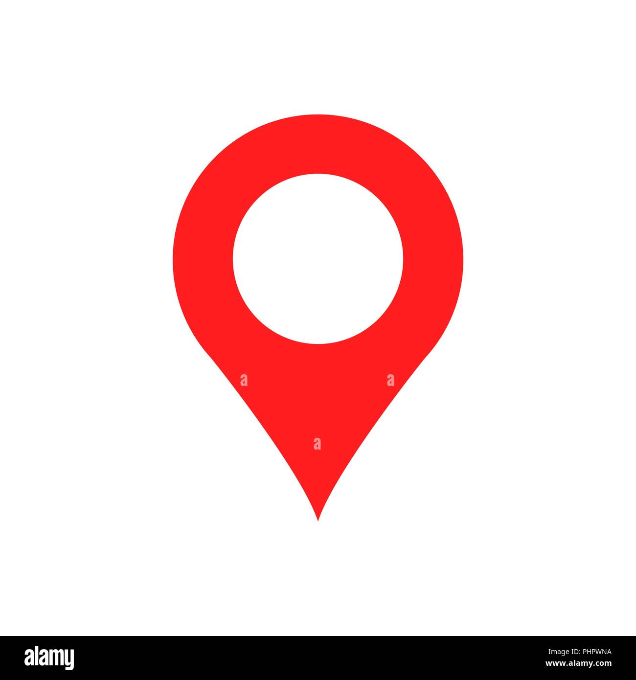 Pin map icon in flat style. Gps navigation vector illustration on white ...