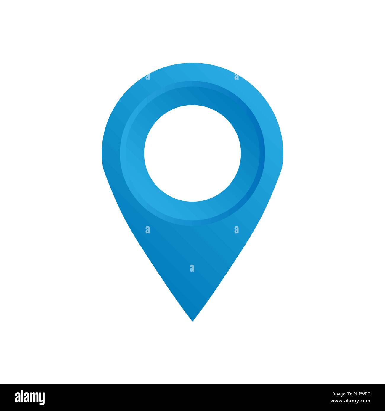 Pin map icon in flat style. Gps navigation vector illustration on white ...