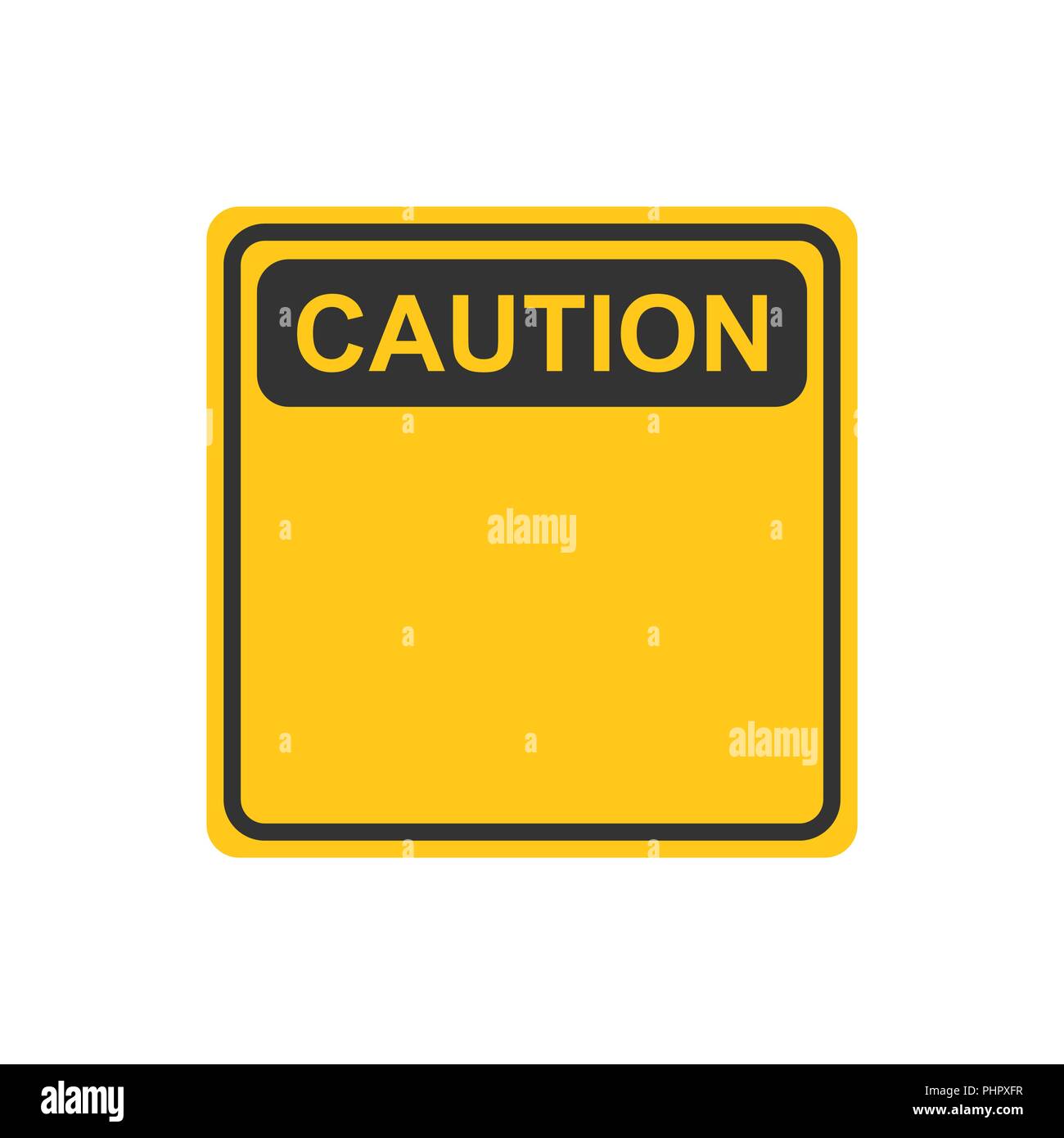 Warning, caution sign icon in flat style. Danger alarm vector illustration on white isolated background. Alert risk business concept. Stock Vector