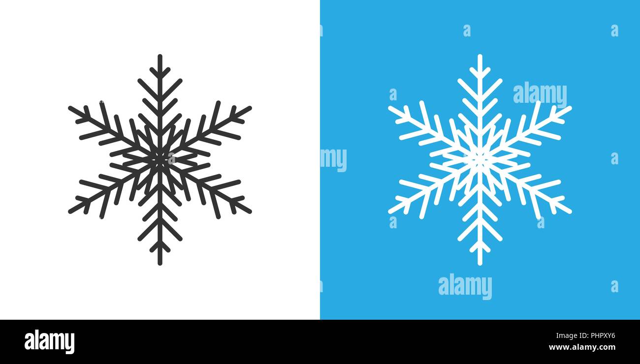Snowflake icon in flat style. Snow flake winter vector illustration on ...