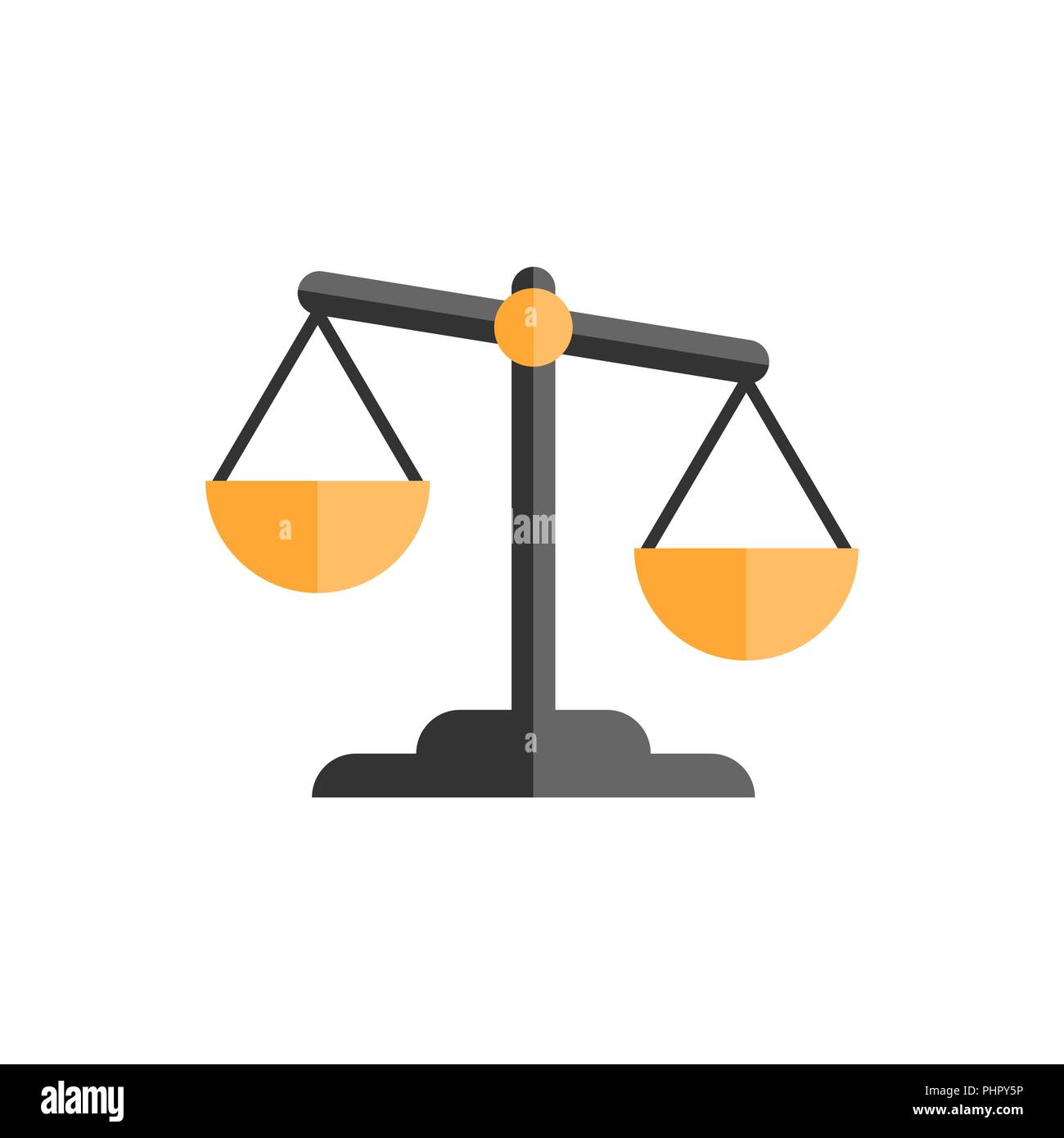 Gold weight scale icon Royalty Free Vector Image
