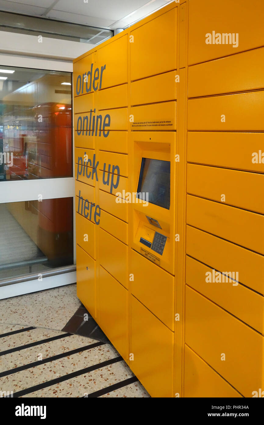 Amazon order online pick up here booths at Morrisons, Halfway