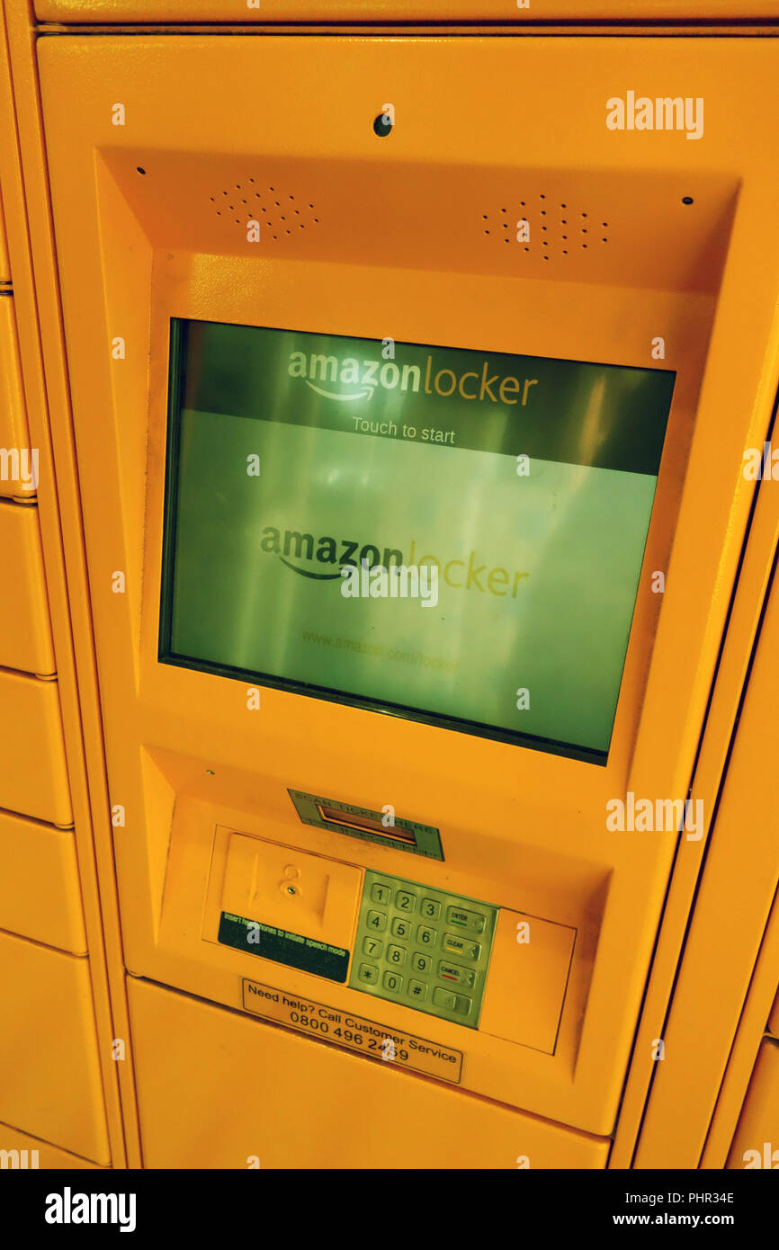 Amazon order online pick up here booths at Morrisons, Halfway