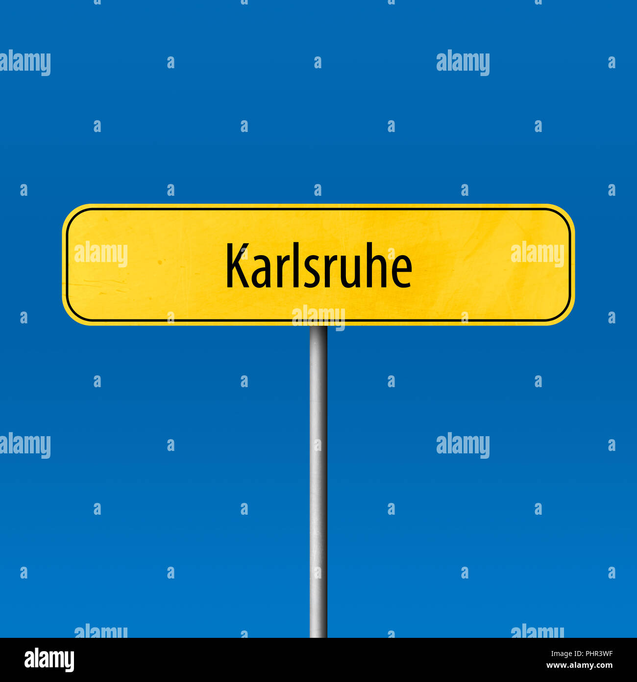 Karlsruhe - town sign, place name sign Stock Photo - Alamy