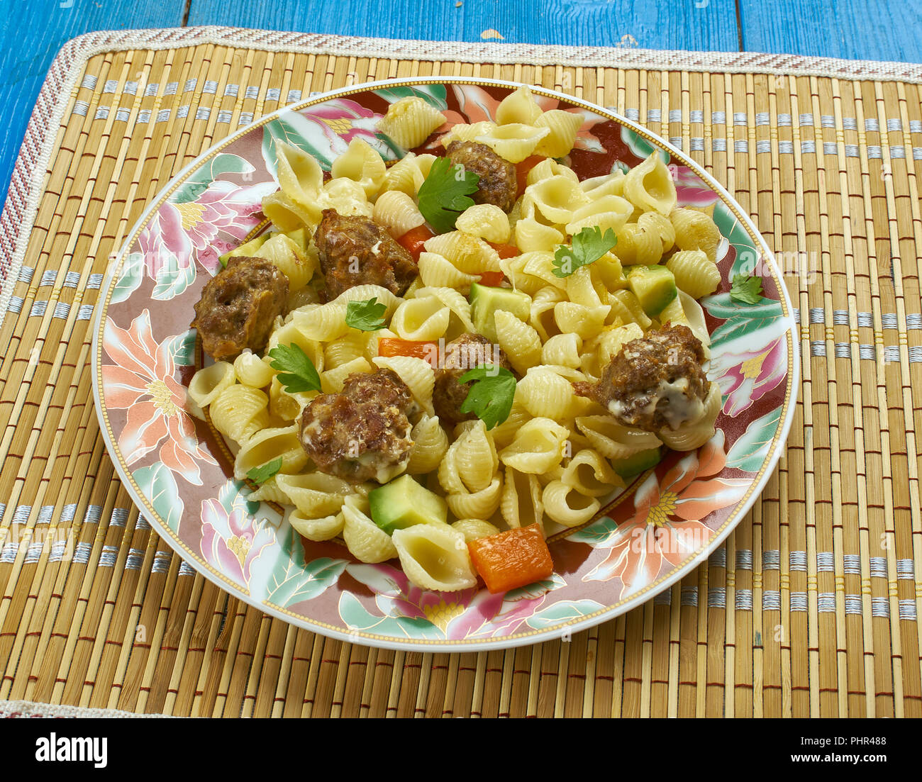 Orecchiette with Mini Chicken Meatballs Stock Photo Alamy