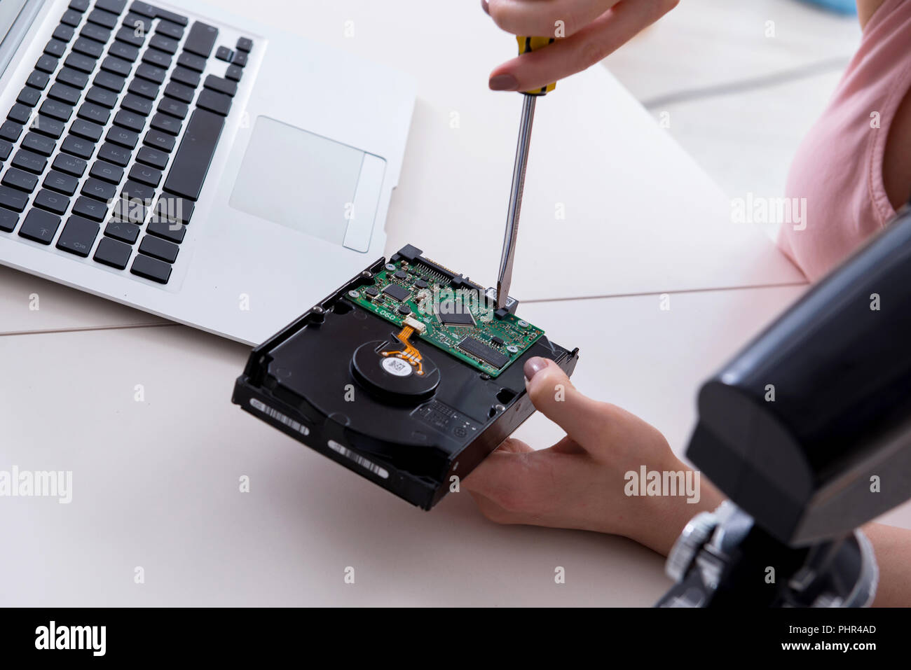 Hard drive repair and data recovery with restoration Stock Photo Alamy