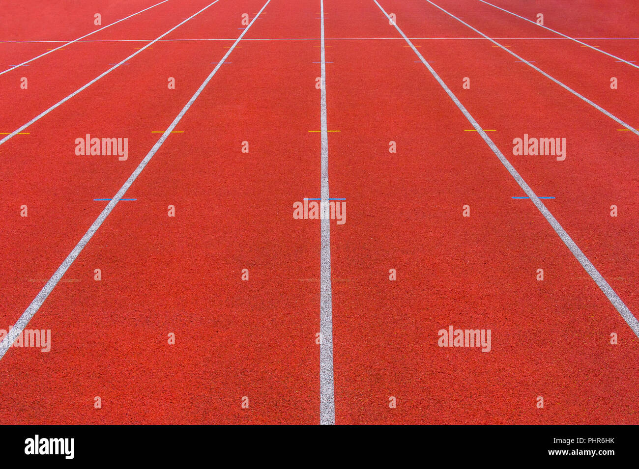 Direct athletics Running track at Sport Stadium Stock Photo Alamy