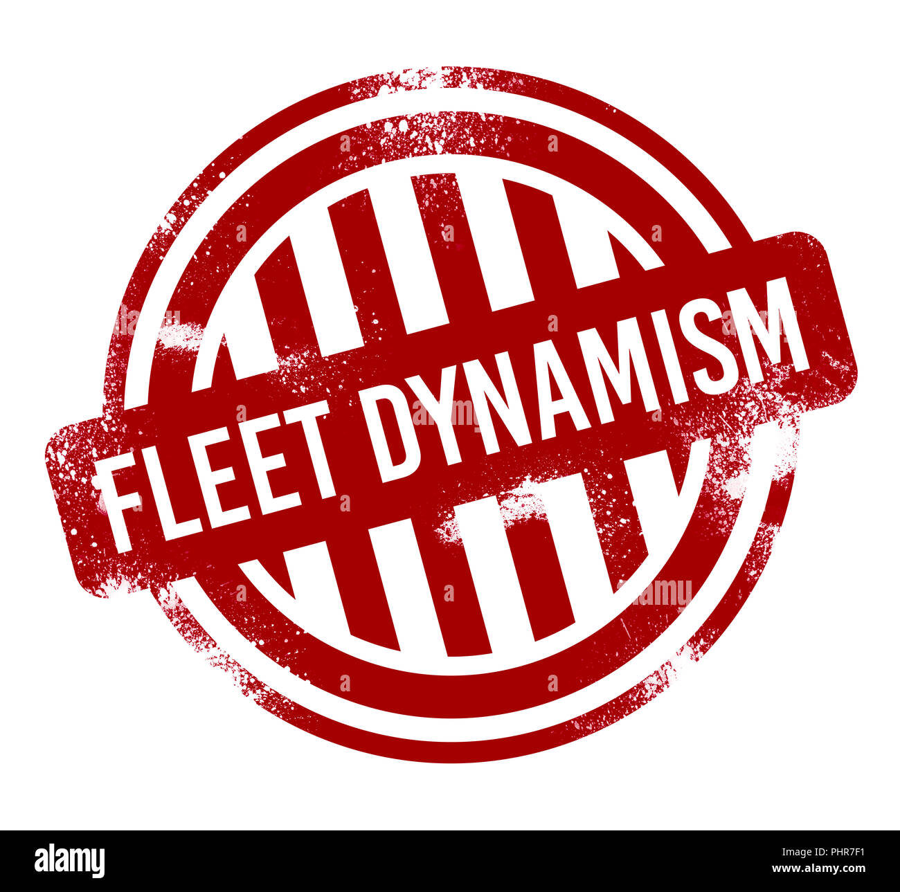 Fleet Dynamism - red grunge button, stamp Stock Photo