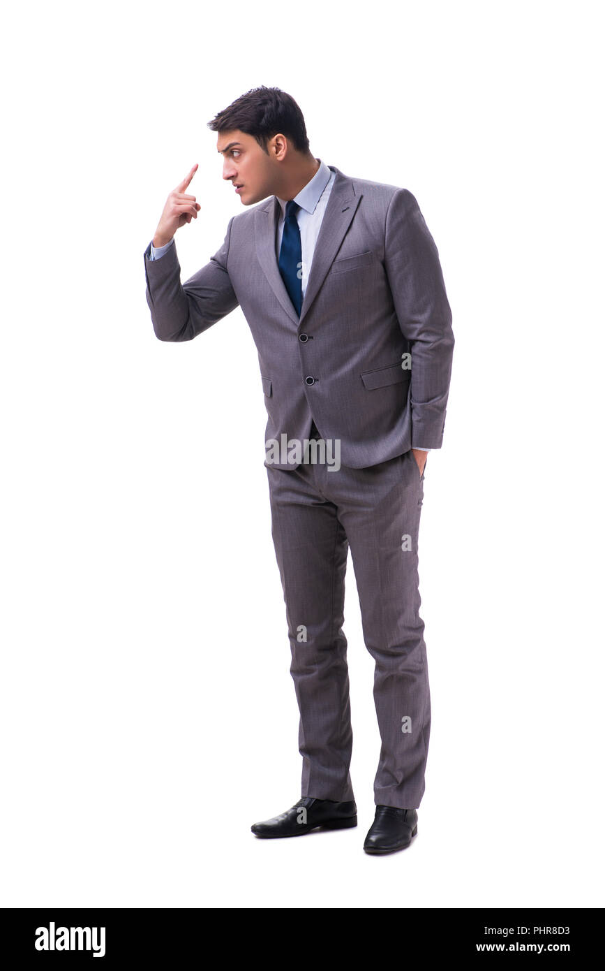 Businessman isolated on white background Stock Photo - Alamy
