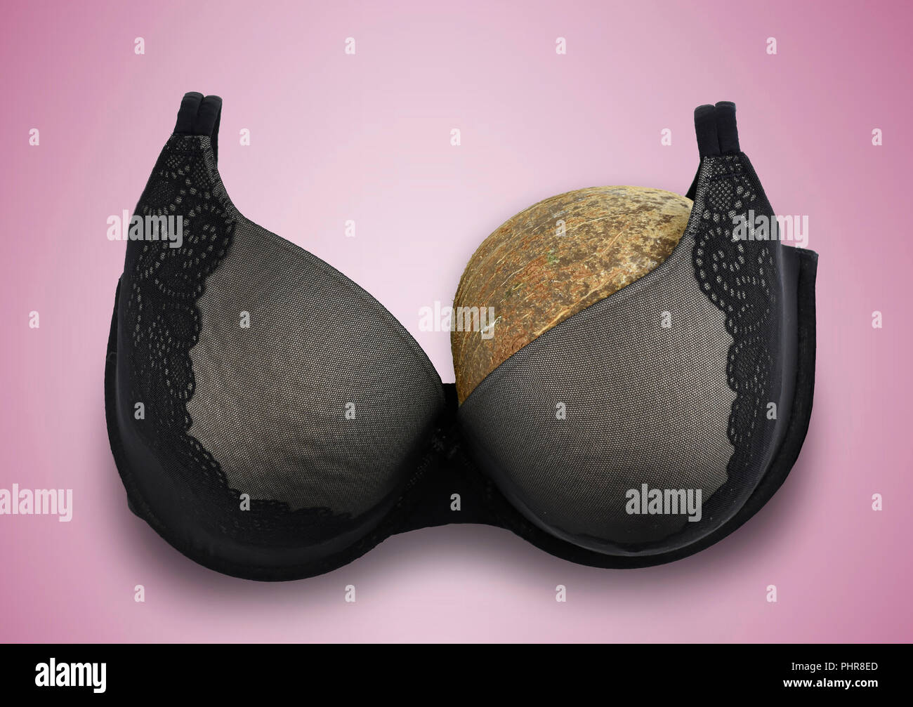 One breast breast cancer concept half empty bra after amputation