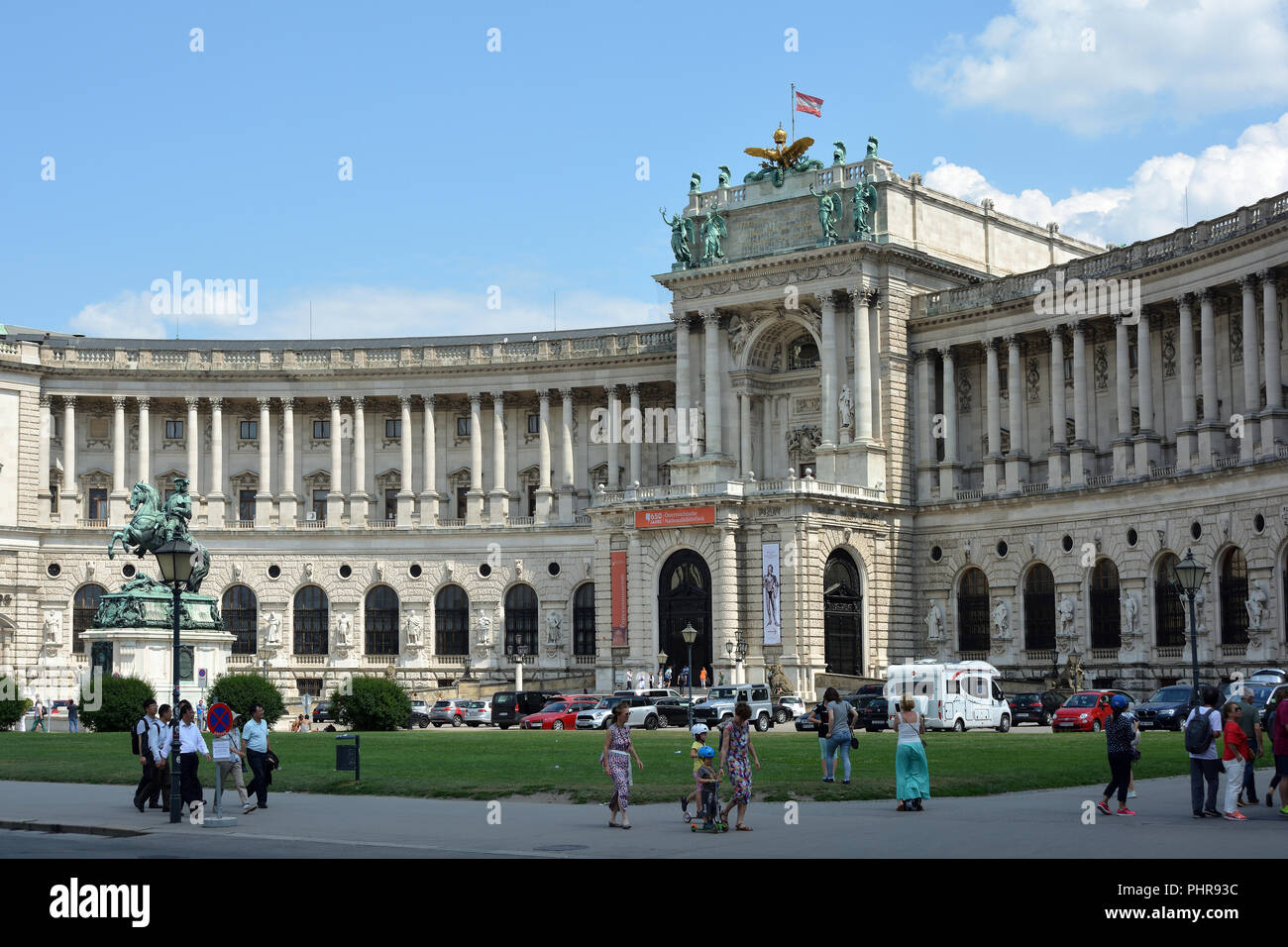 Hofburg on the Heldenplatz in Vienna with the official residence of the Austrian Federal President and seat of the OSCE - Austria. Stock Photo