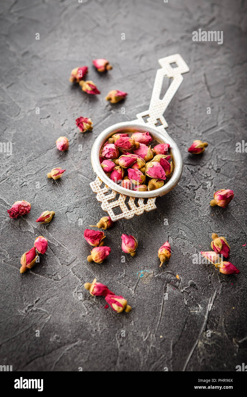 Rose buds tea Stock Photo Alamy