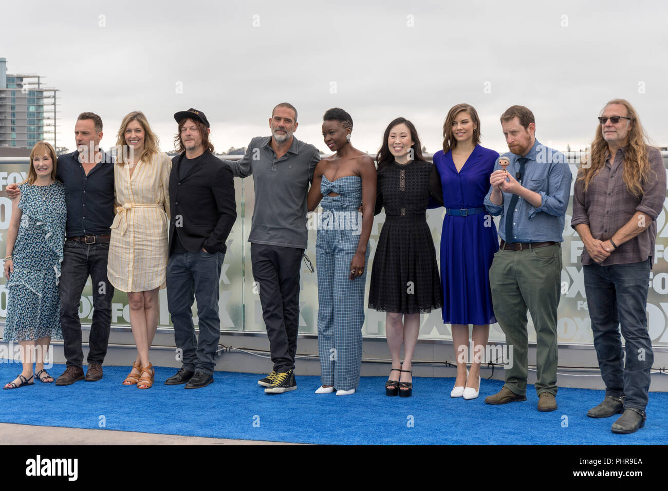 Cast of the Walking Dead at the press conference for The Walking Dead at San Diego Comic Con 2018 Stock Photo
