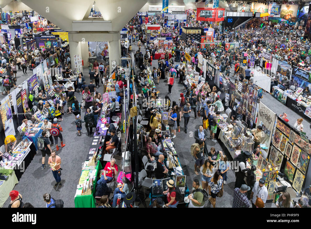 Overview of exhibit hall at San Diego Comic Con 2018 Stock Photo Alamy
