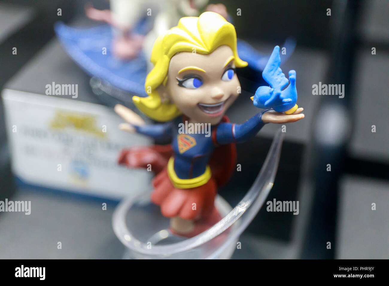 Supergirl figurine for sale at the exhibit hall during San Diego Comic Con 2018 Stock Photo