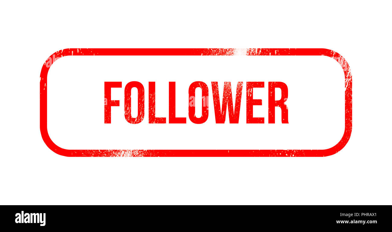 follower - red grunge rubber, stamp Stock Photo - Alamy