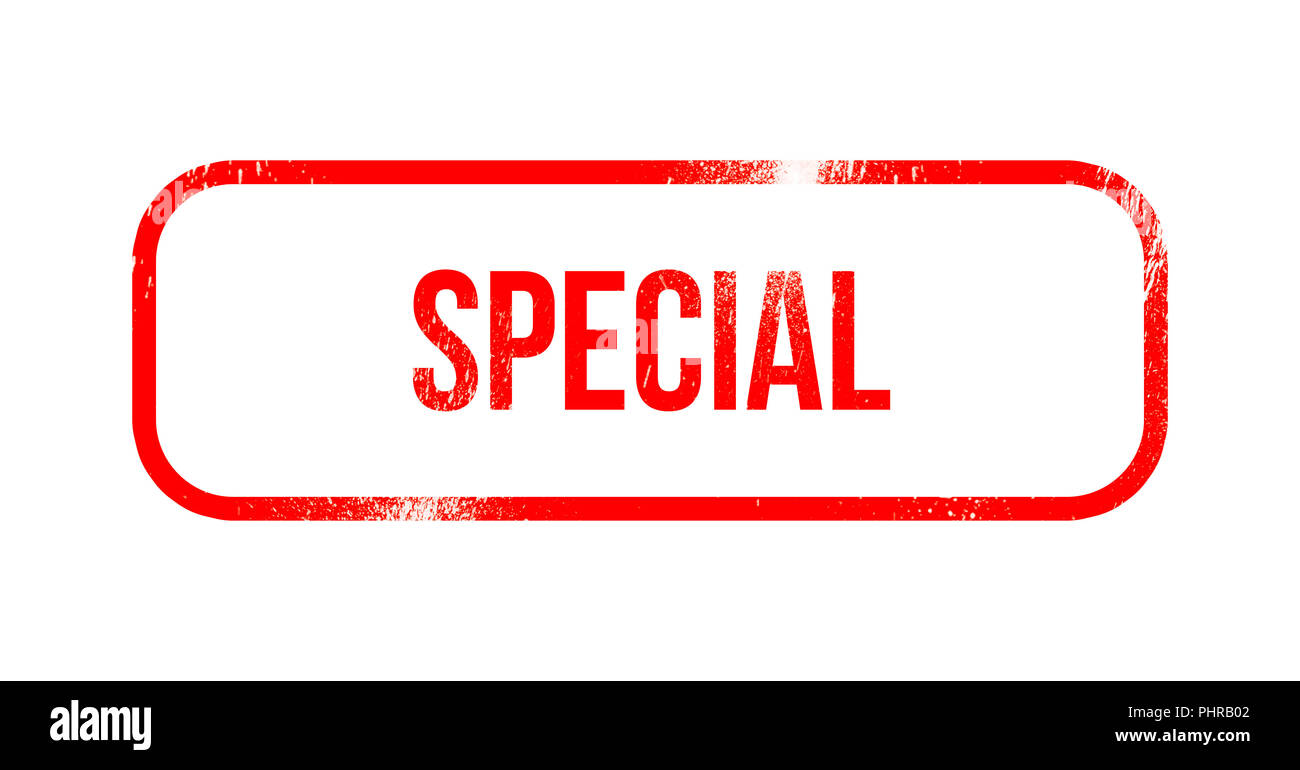 special - red grunge rubber, stamp Stock Photo - Alamy