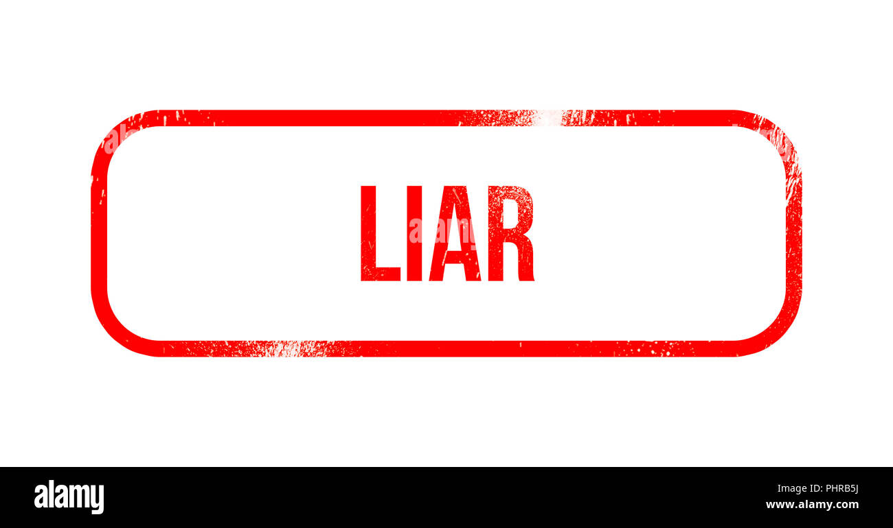 liar - red grunge rubber, stamp Stock Photo - Alamy