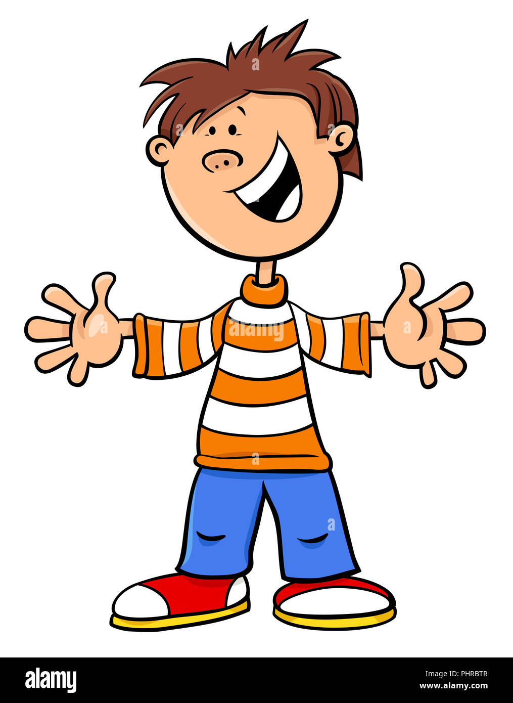 funny kid boy character cartoon illustration Stock Photo Alamy