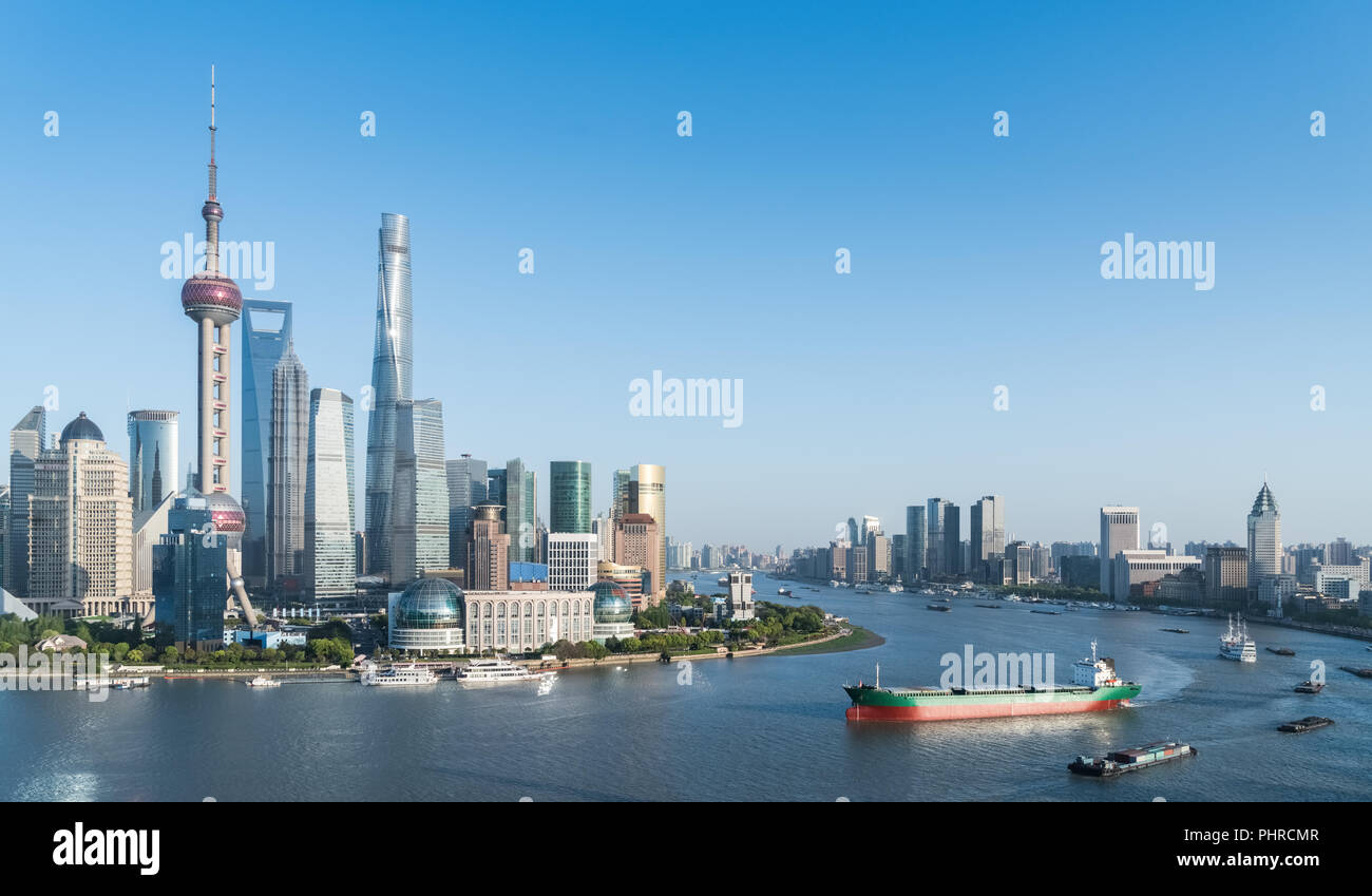 beautiful shanghai cityscape Stock Photo