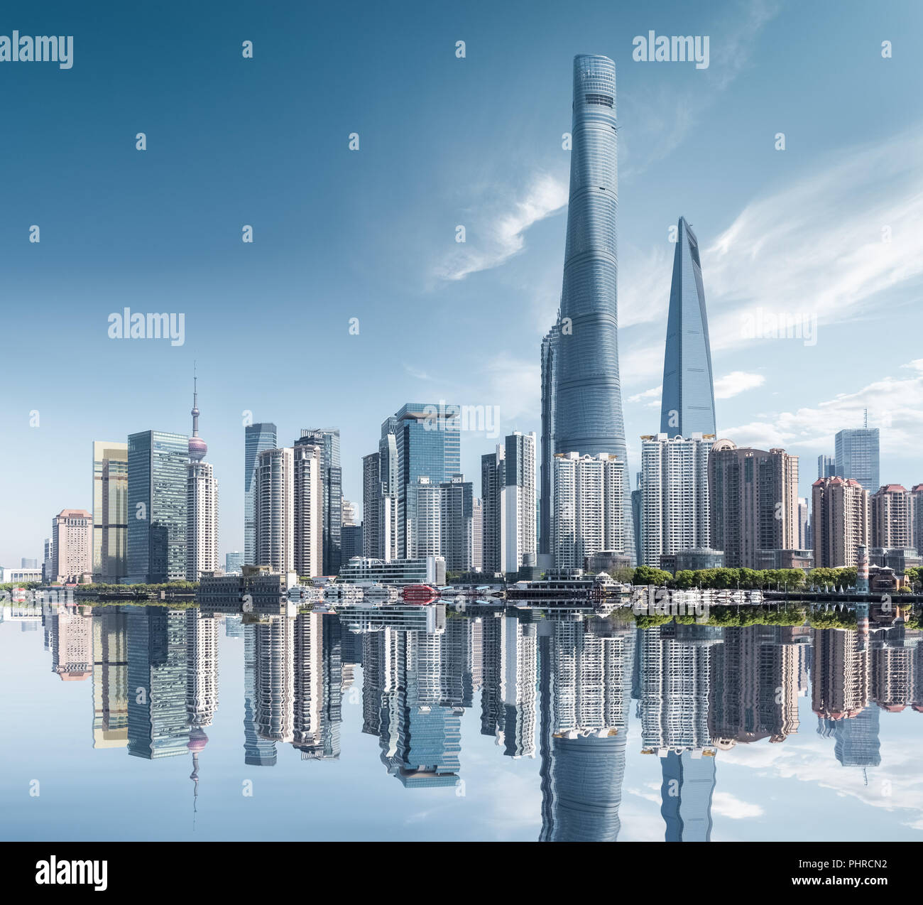 abstract shanghai cityscape Stock Photo