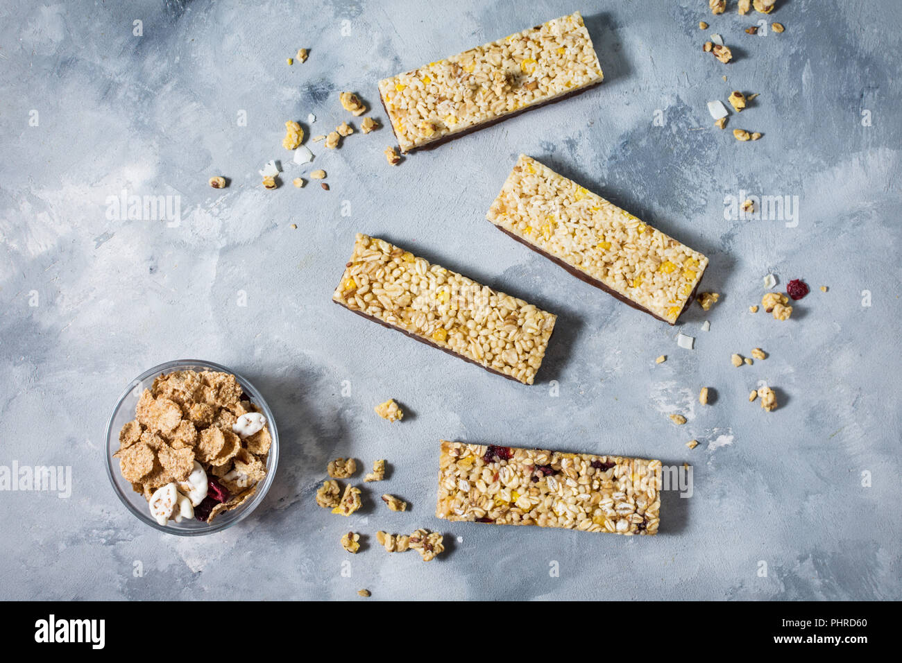 Granola Energy Bars With Oatmeal Almond Dry Cranberry Healthy