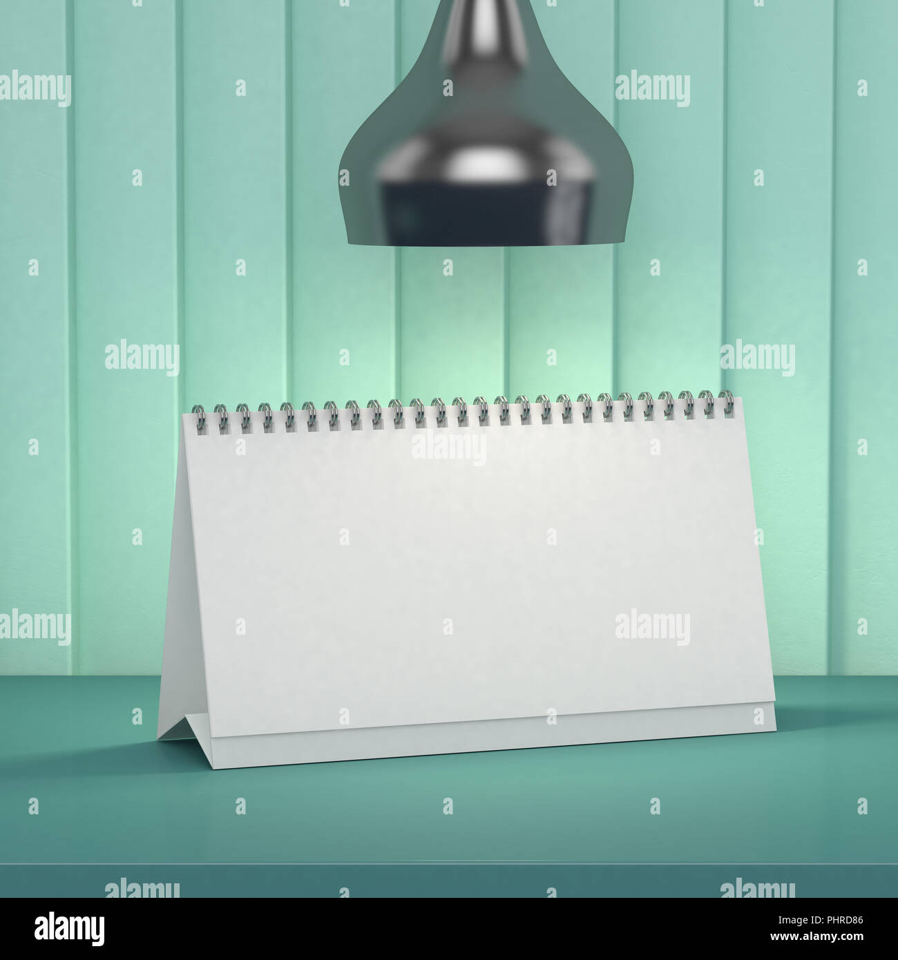 Empty Desk Calendar Mockup Design Concept 3d Rendering Stock