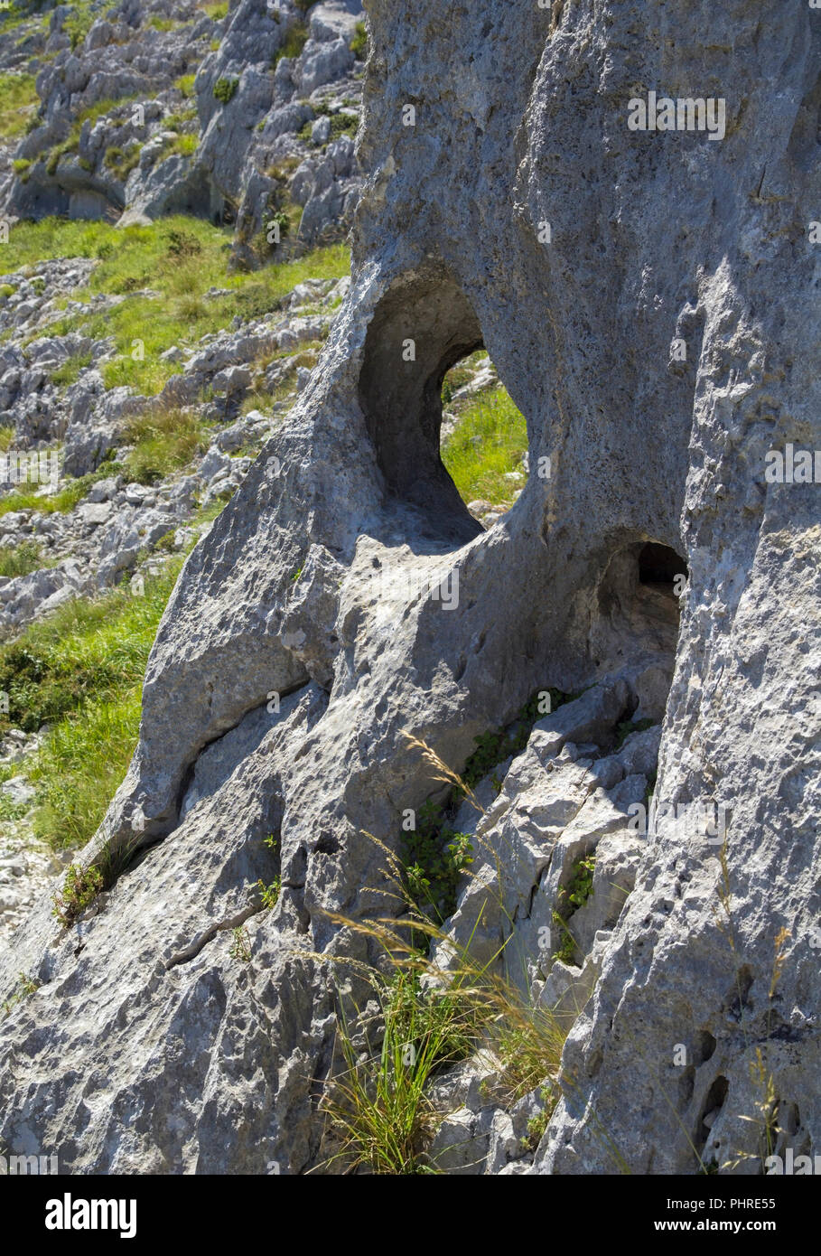 Cantabria, Liendo municipality, Karst rock formations Stock Photo