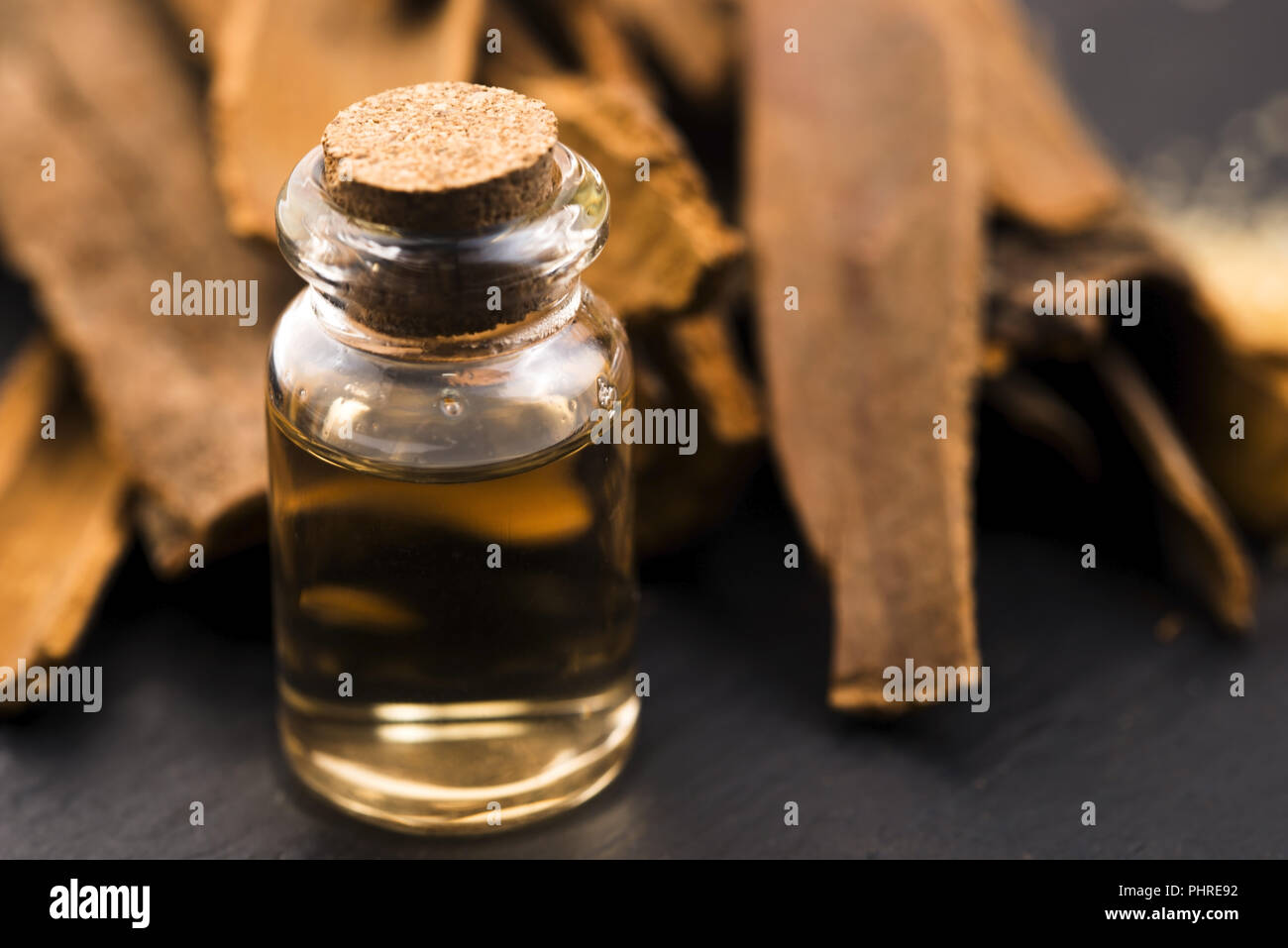 Cinnamon essential oil Stock Photo Alamy