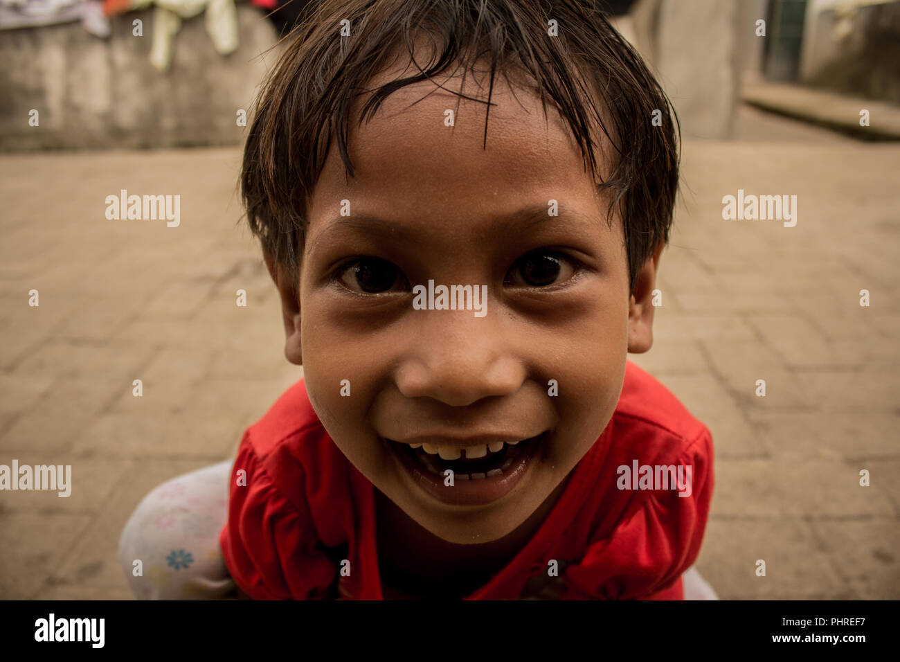 Bajo's Native Kid Smile Stock Photo