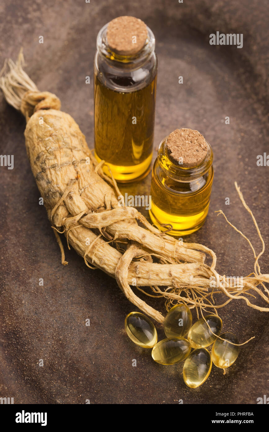 Extract of ginseng root Stock Photo Alamy