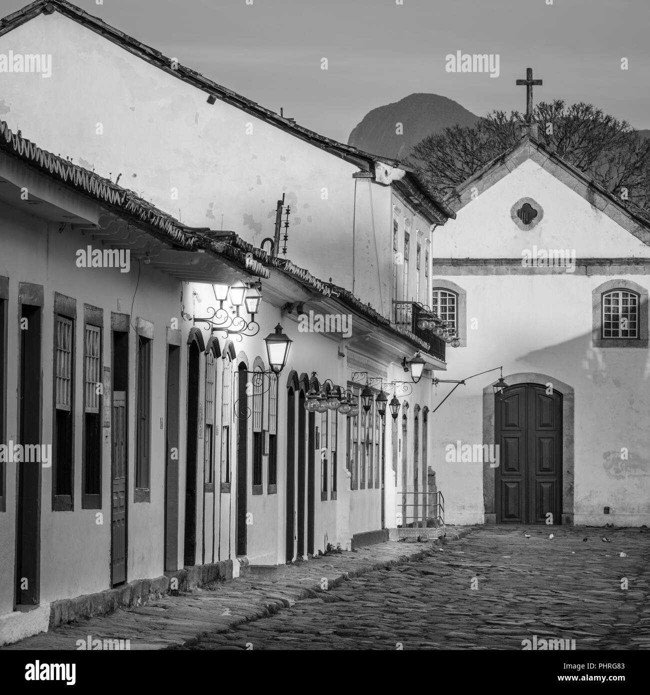 Nossa Senhora do Rosário Church is located in Paraty, one of the first cities in Brazil where the portuguese left their finger prints in the archtectu Stock Photo