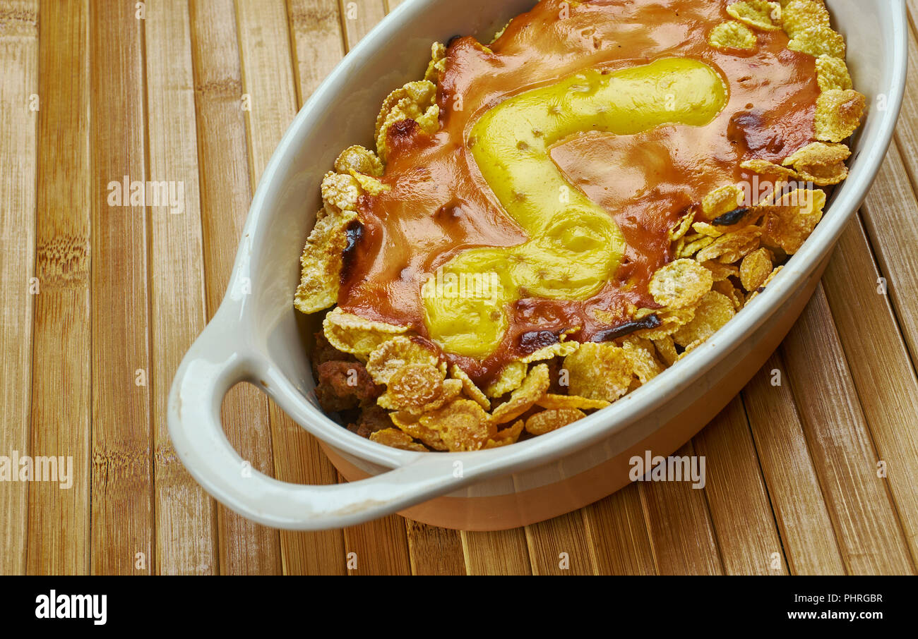 Oven Baked Frito Chili Pie Stock Photo Alamy