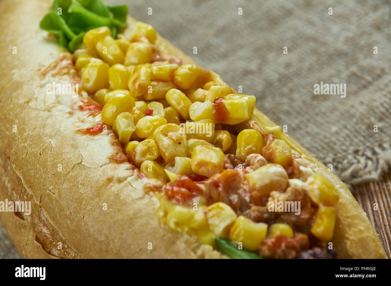 Texas Chili Dog Stock Photo Alamy