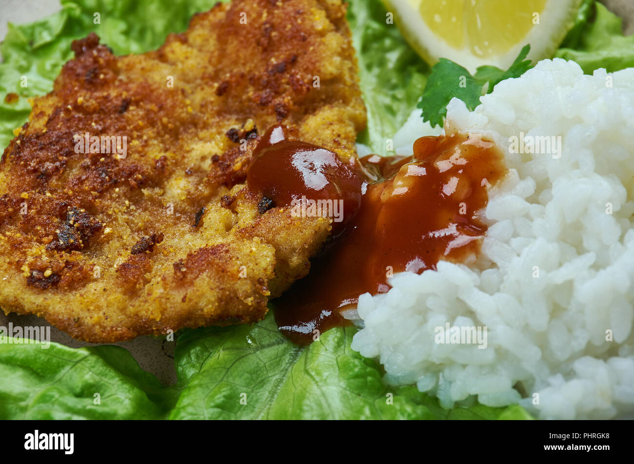 Breaded Beef Steak Stock Photo Alamy