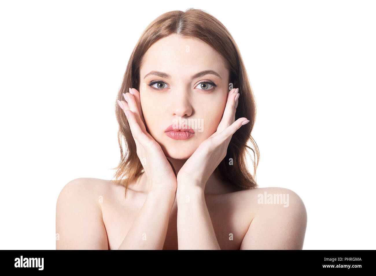 Portrait of a beautiful young woman posing Stock Photo - Alamy