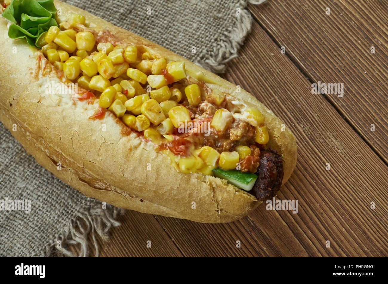 Texas Chili Dog Stock Photo Alamy