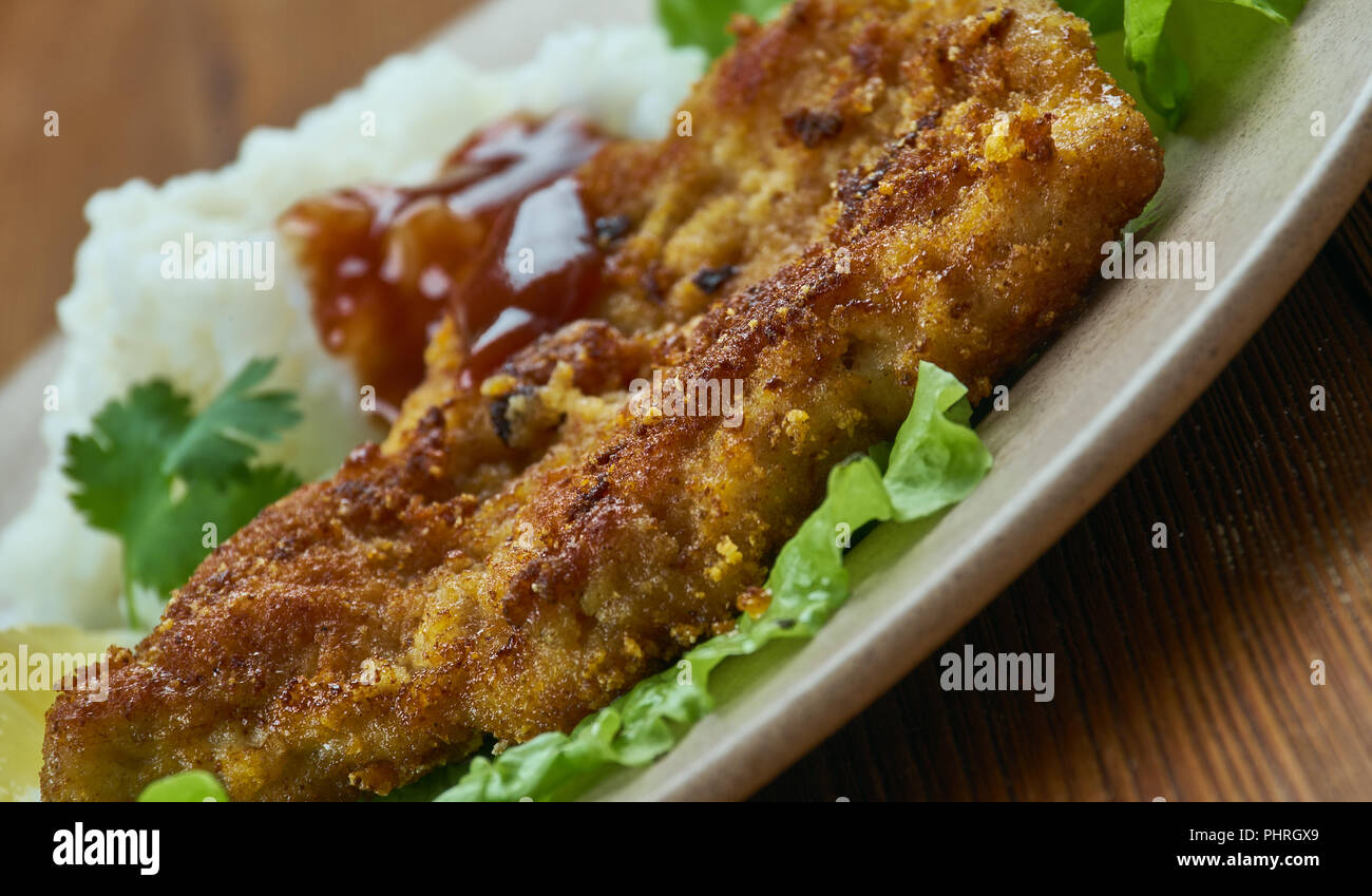 Breaded Beef Steak Stock Photo Alamy